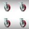 Service Caster 6 Inch SS Poly on Aluminum Swivel Caster Set with Roller Bearing and Swivel Lock SCC-SS30S620-PAR-BSL-4 - alternate 1
